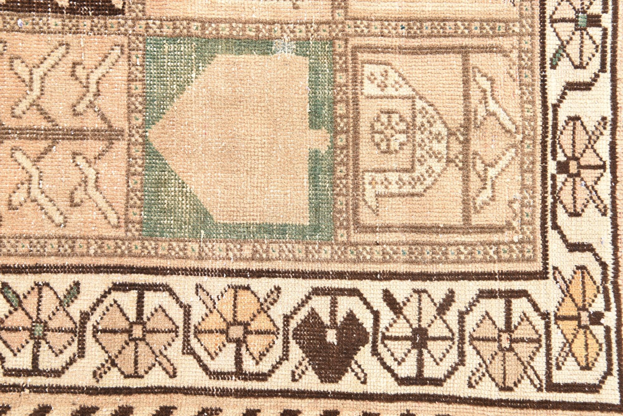 4' 7 x 9' 5 Hand Knotted Ultra Vintage Persian Wool Runner Rug