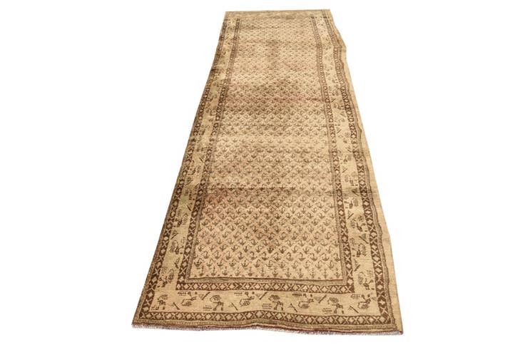 Detail image of 2' 10 x 10' 1 Hand Knotted Ultra Vintage Persian Wool Runner Rug