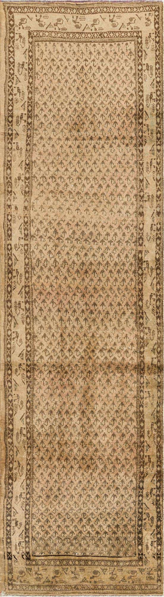 2' 10 x 10' 1 Hand Knotted Ultra Vintage Persian Wool Runner Rug