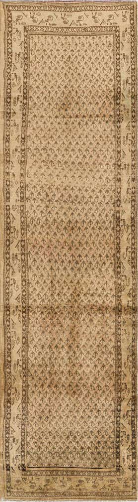 2' 10 x 10' 1 Hand Knotted Ultra Vintage Persian Wool Runner Rug
