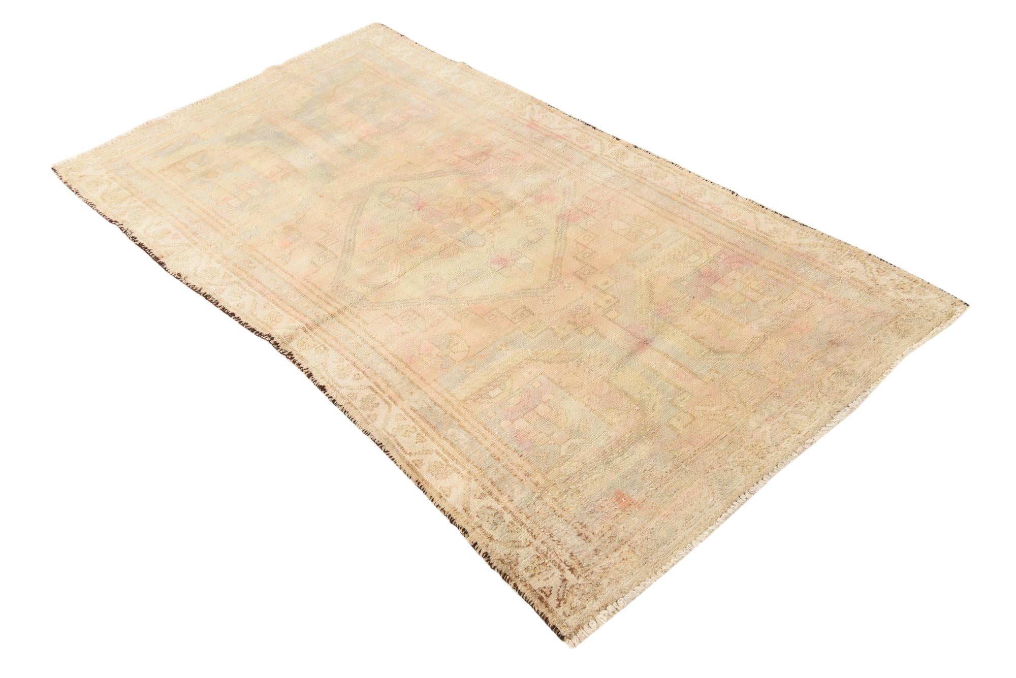 105cm x 205cm anudado a mano Ultra Vintage Alfombra Persa Lana Pasillera