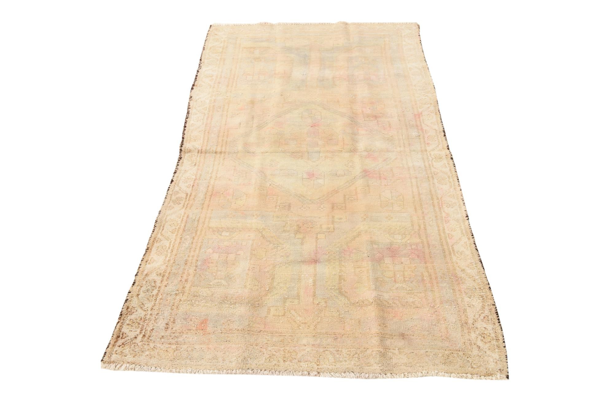 105cm x 205cm anudado a mano Ultra Vintage Alfombra Persa Lana Pasillera