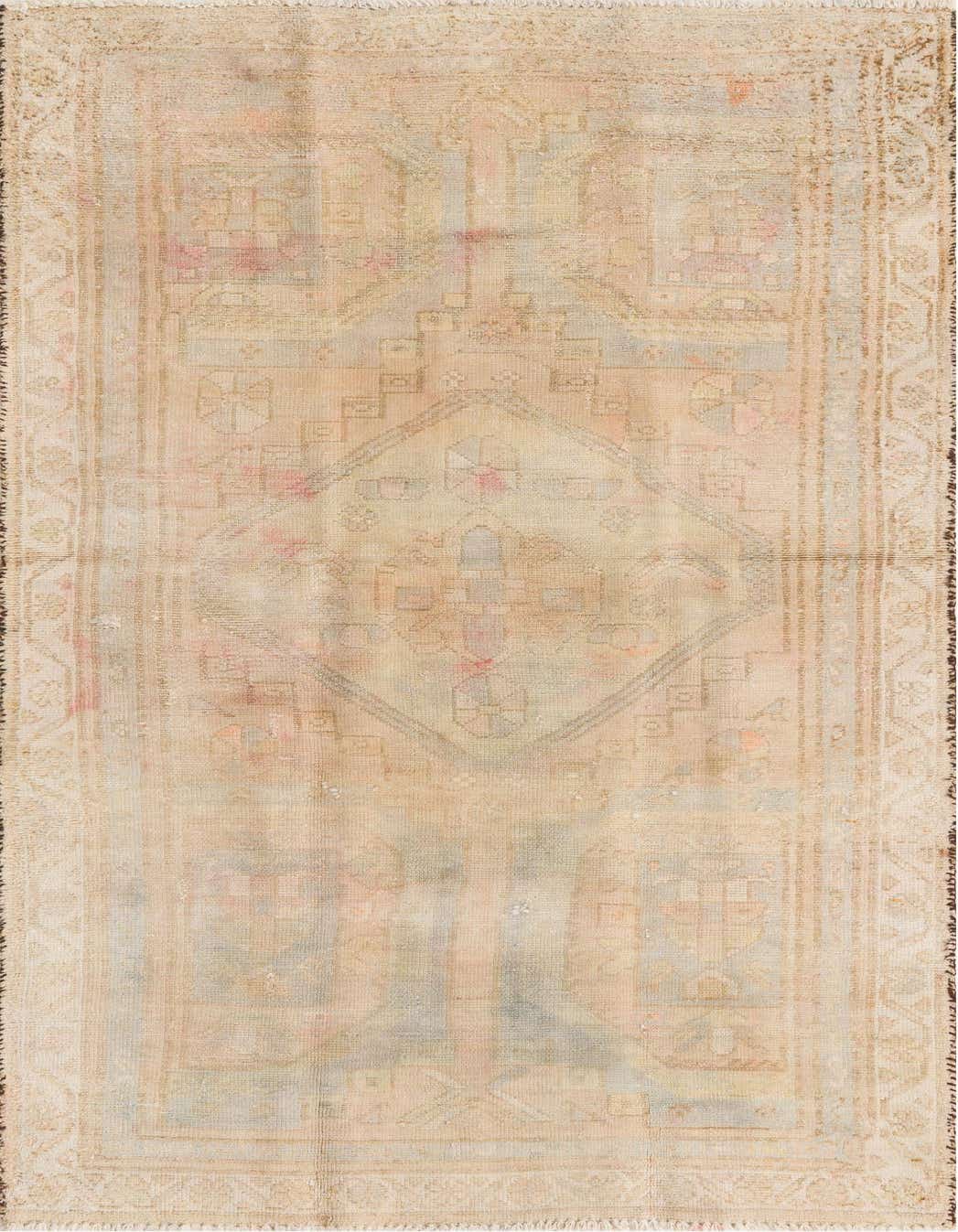 Primary image 3' 5 x 6' 9  Hand Knotted Ultra Vintage Persian Wool Runner Rug