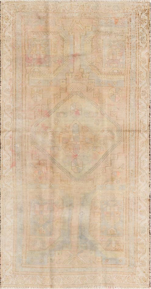 Detail image of 3' 5 x 6' 9 Hand Knotted Ultra Vintage Persian Wool Runner Rug