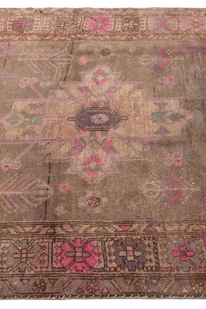 4' 5 x 14' 3 Hand Knotted Ultra Vintage Persian Wool Runner Rug