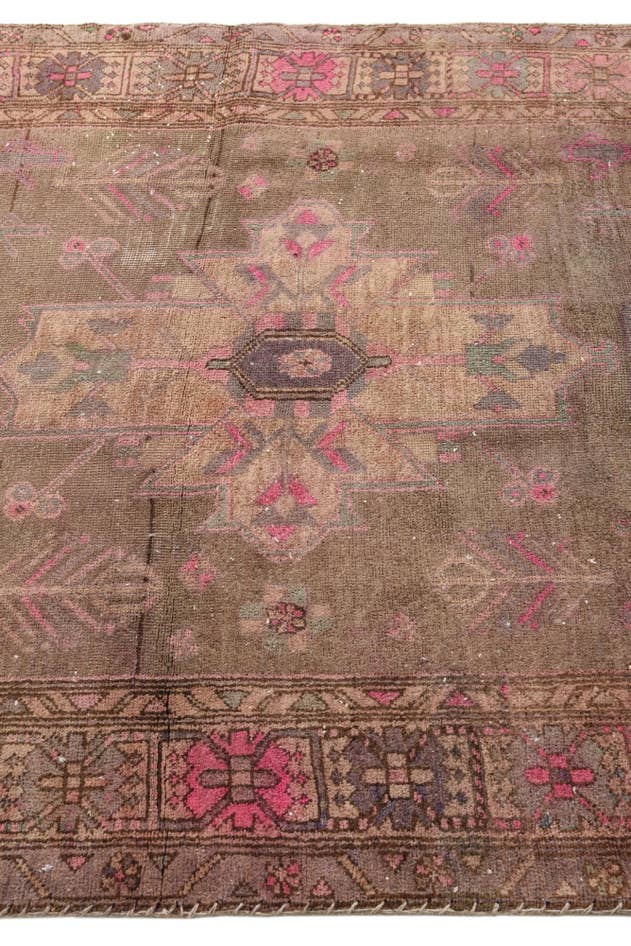 Detail image of 4' 5 x 14' 3 Hand Knotted Ultra Vintage Persian Wool Runner Rug
