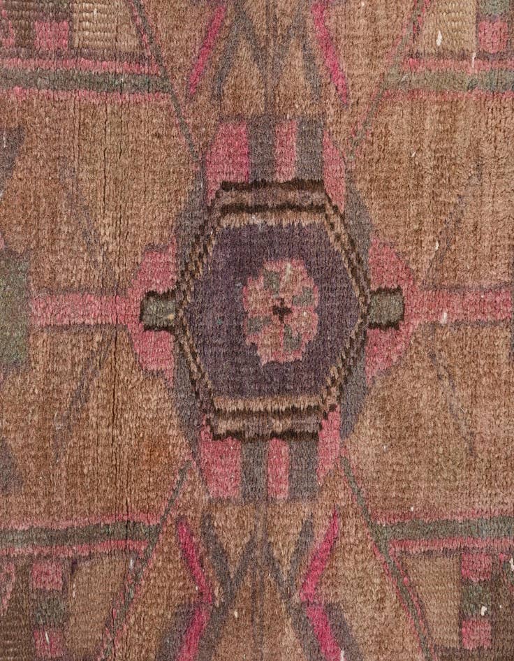 Detail image of 4' 5 x 14' 3  Hand Knotted Ultra Vintage Persian Wool Runner Rug