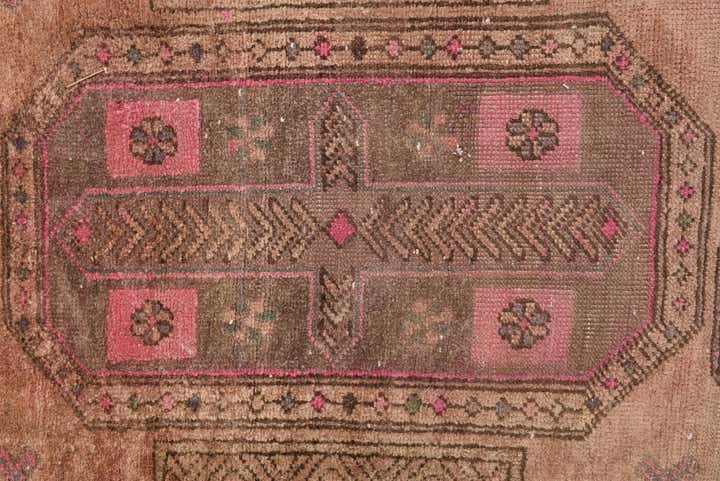 4' 5 x 14' 3 Hand Knotted Ultra Vintage Persian Wool Runner Rug