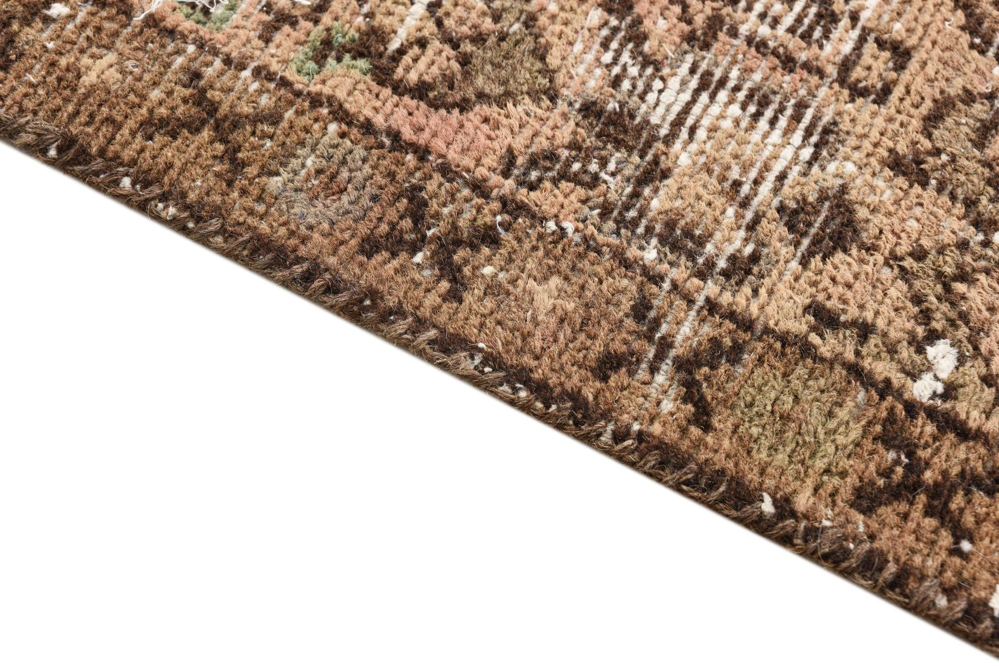 3' 10 x 9' 10 Hand Knotted Ultra Vintage Persian Wool Runner Rug