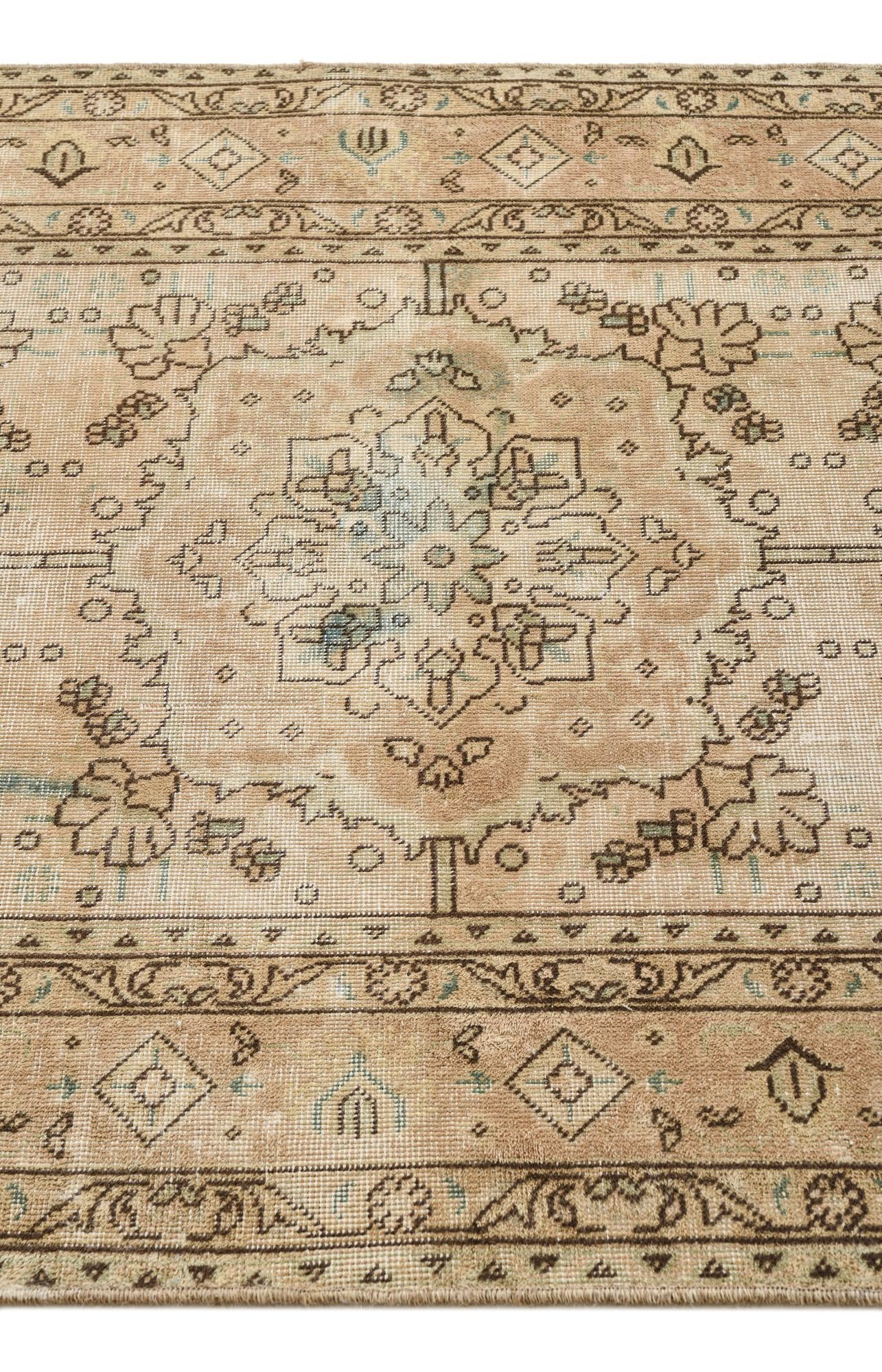 3' 8 x 9' Hand Knotted Ultra Vintage Persian Wool Runner Rug