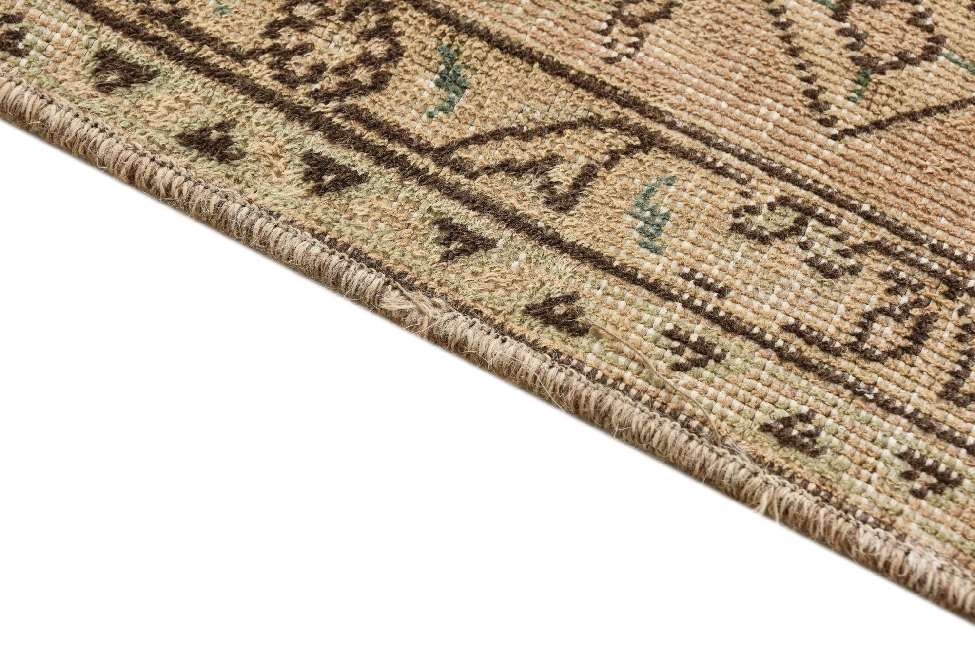 3' 8 x 9' Hand Knotted Ultra Vintage Persian Wool Runner Rug