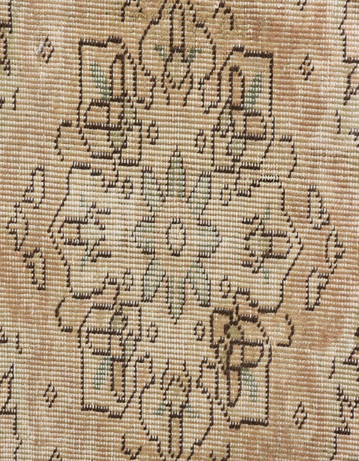 Detail image of 3' 8 x 9'  Hand Knotted Ultra Vintage Persian Wool Runner Rug