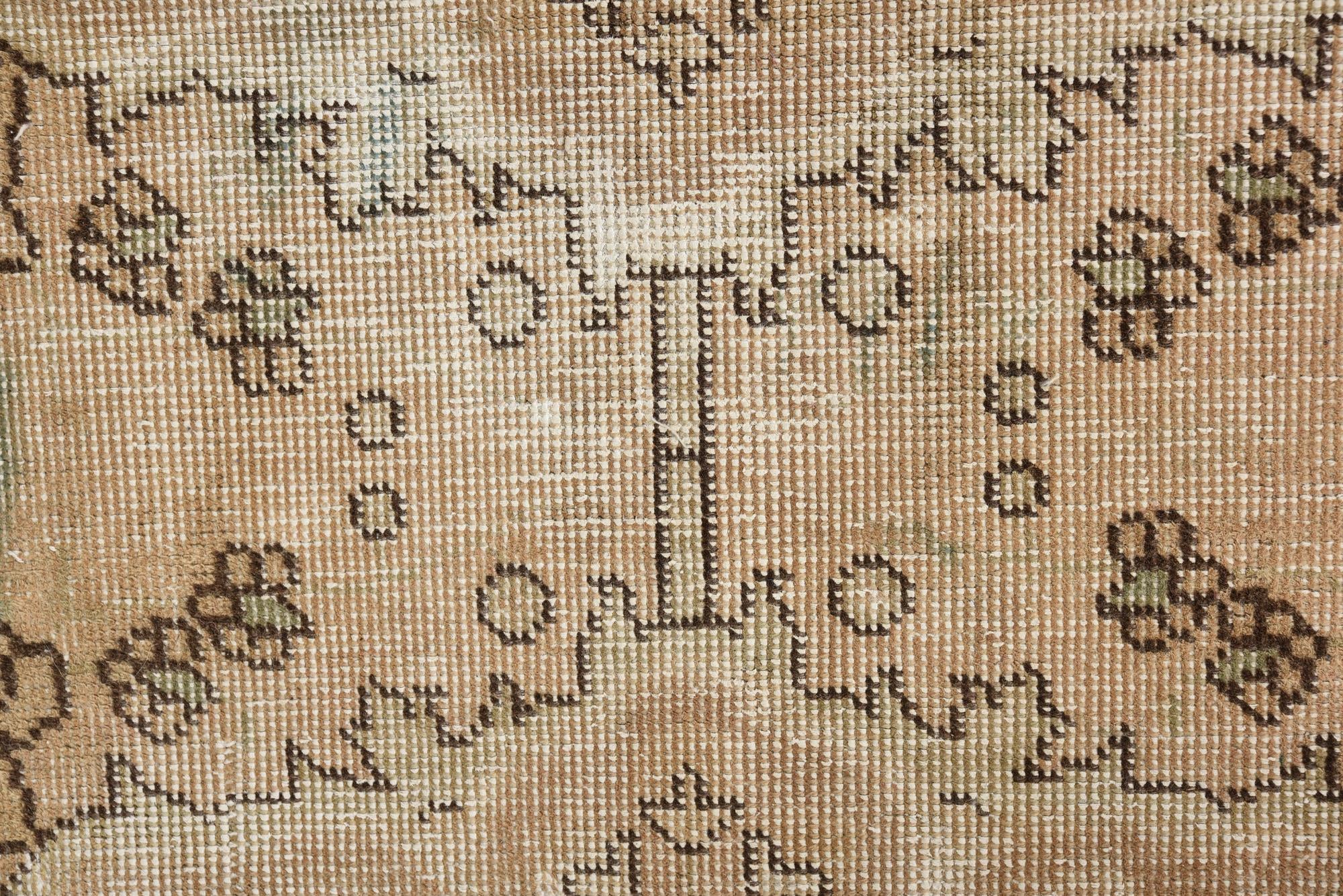 3' 8 x 9' Hand Knotted Ultra Vintage Persian Wool Runner Rug