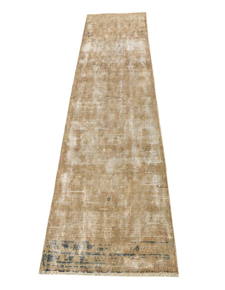 Detail image of 3' 7 x 8' 5  Hand Knotted Ultra Vintage Persian Wool Runner Rug