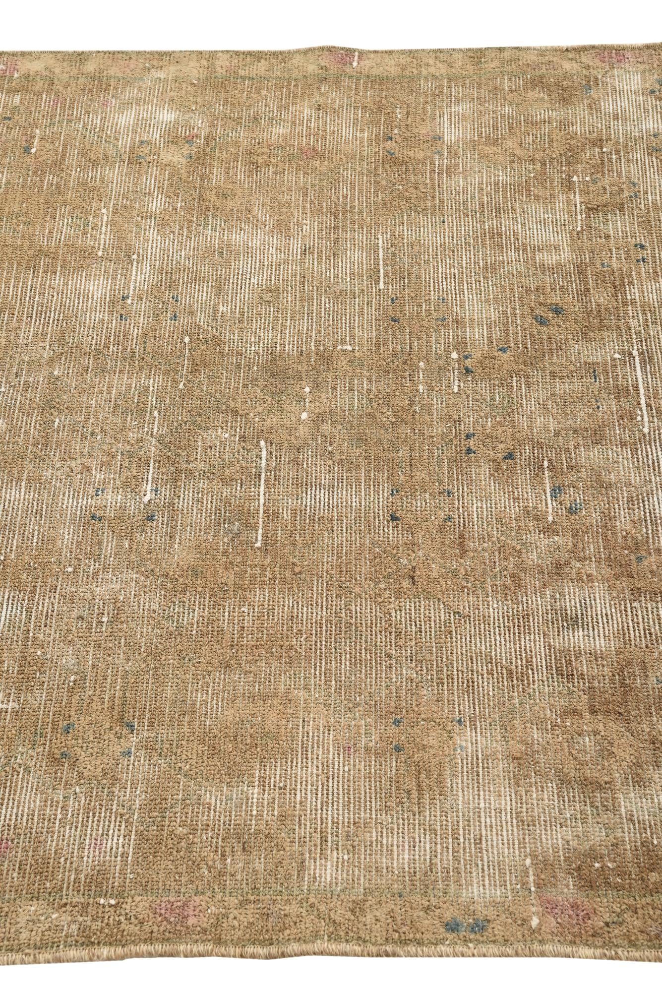 3' 7 x 8' 5 Hand Knotted Ultra Vintage Persian Wool Runner Rug