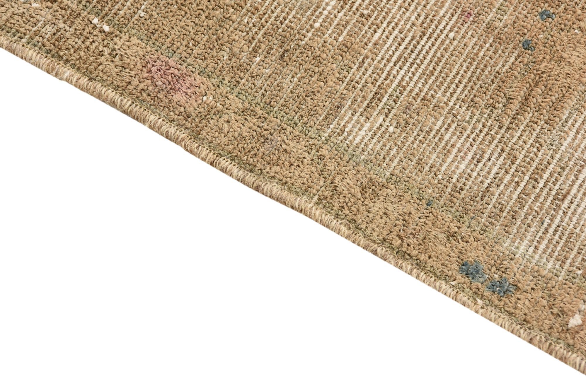 3' 7 x 8' 5 Hand Knotted Ultra Vintage Persian Wool Runner Rug