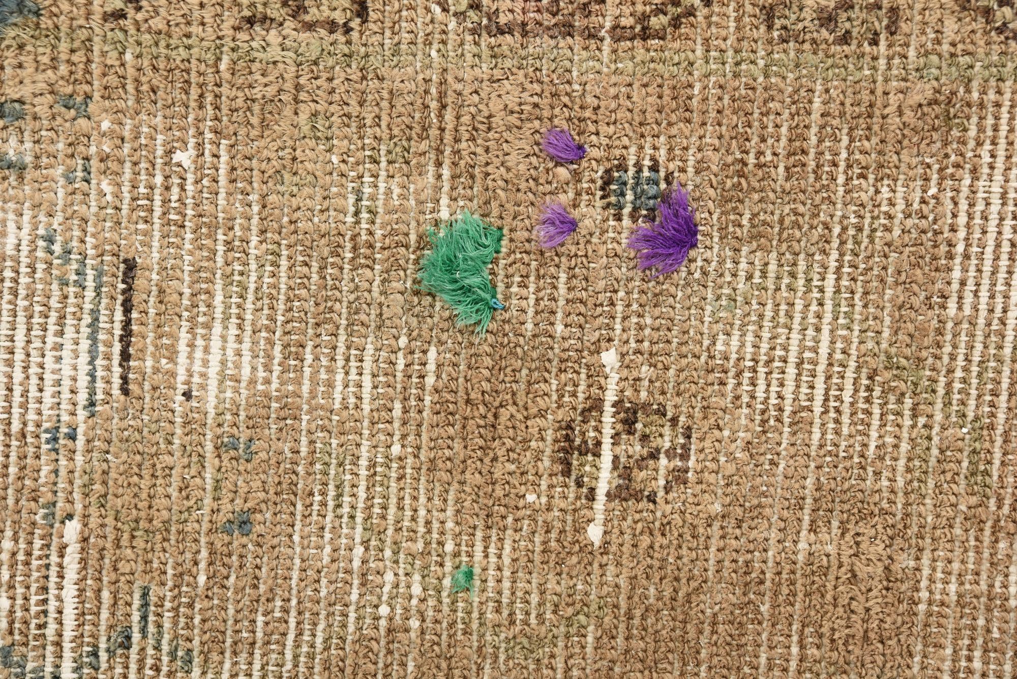 3' 7 x 8' 5 Hand Knotted Ultra Vintage Persian Wool Runner Rug