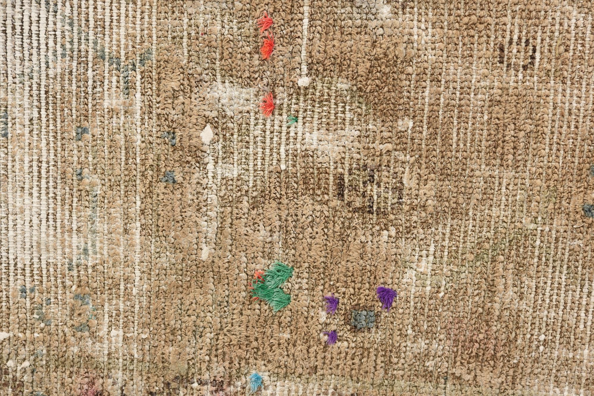3' 7 x 8' 5 Hand Knotted Ultra Vintage Persian Wool Runner Rug