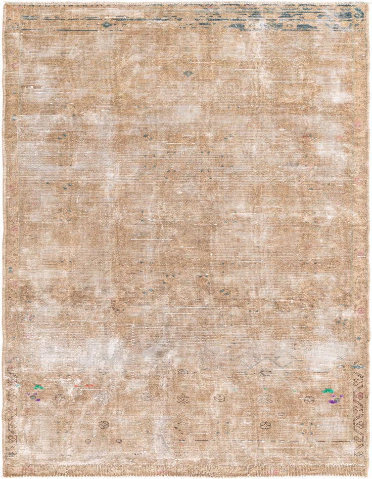 Detail image of 3' 7 x 8' 5 Hand Knotted Ultra Vintage Persian Wool Runner Rug