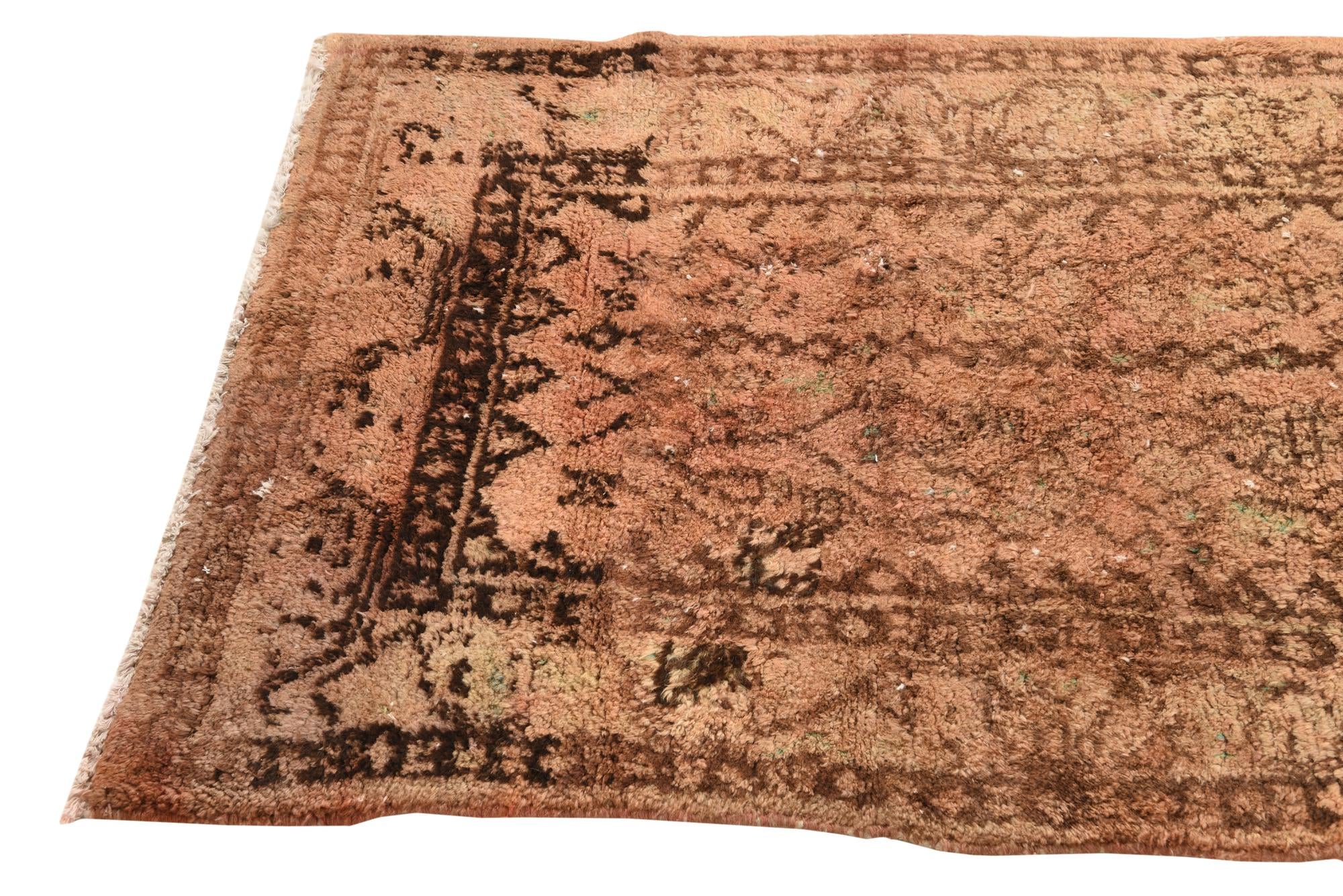 3' 4 x 9' 10 Hand Knotted Ultra Vintage Persian Wool Runner Rug