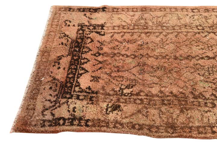 3' 4 x 9' 10 Hand Knotted Ultra Vintage Persian Wool Runner Rug