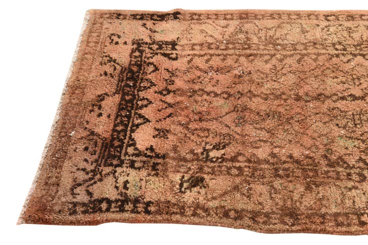 Detail image of 3' 4 x 9' 10 Hand Knotted Ultra Vintage Persian Wool Runner Rug