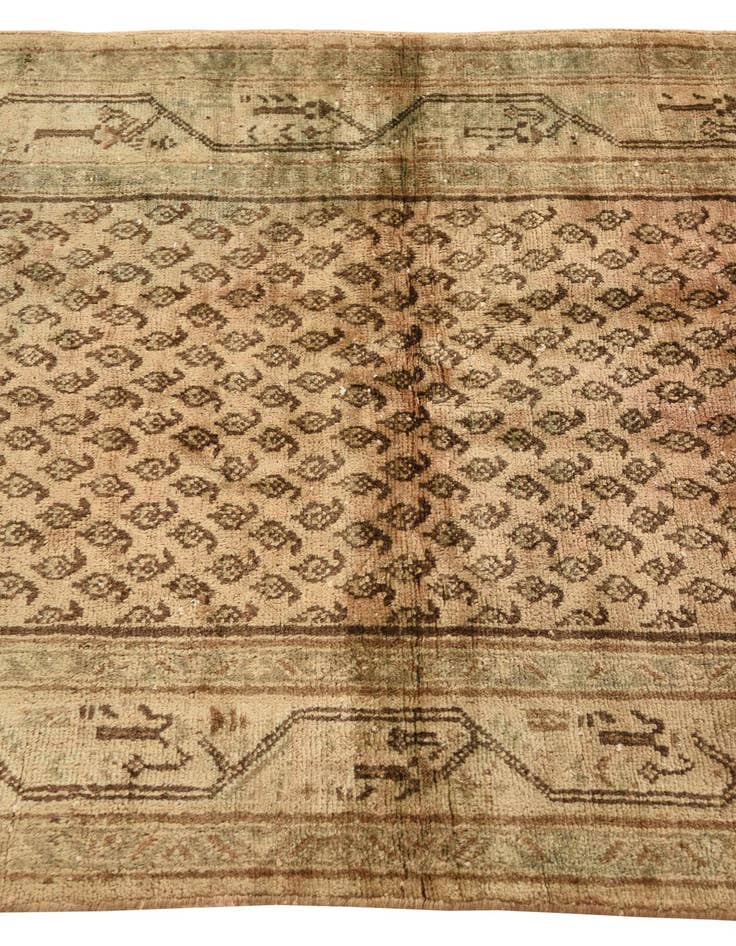 Detail image of 3' 5 x 9' 1  Hand Knotted Ultra Vintage Persian Wool Runner Rug
