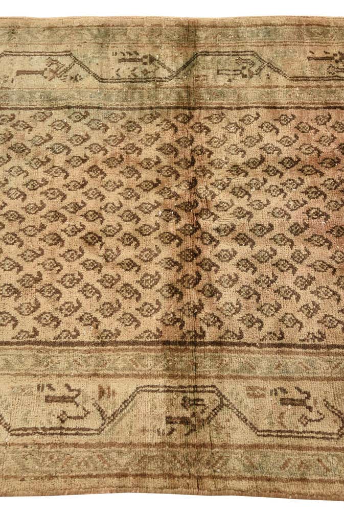 3' 5 x 9' 1 Hand Knotted Ultra Vintage Persian Wool Runner Rug