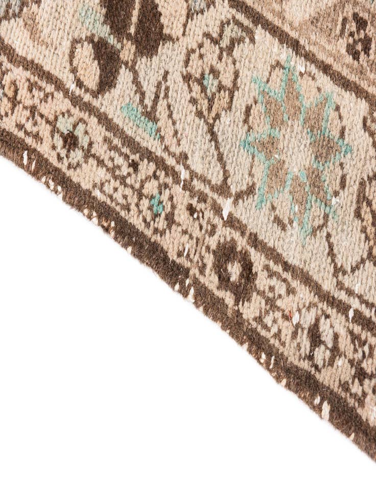 Detail image of 3' 5 x 13' 10  Hand Knotted Ultra Vintage Persian Wool Runner Rug