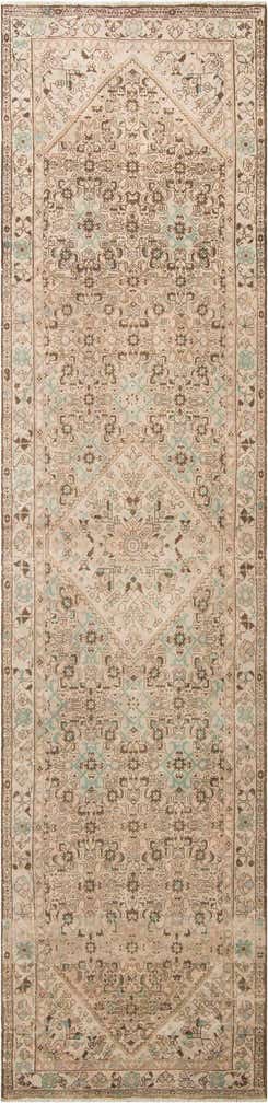 3' 5 x 13' 10 Hand Knotted Ultra Vintage Persian Wool Runner Rug