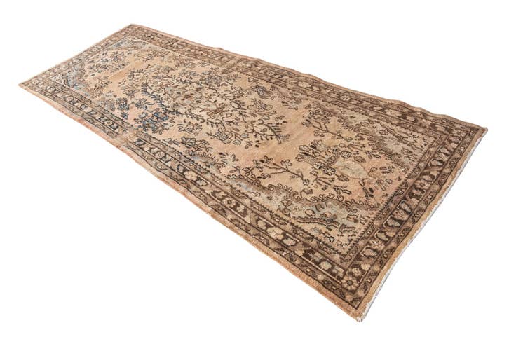 Detail image of 3' 7 x 9' 6 Hand Knotted Ultra Vintage Persian Wool Runner Rug