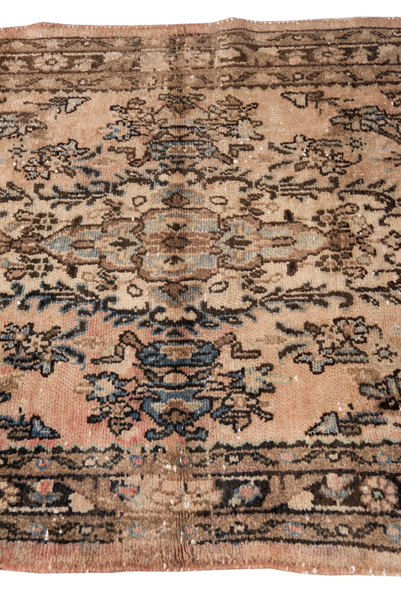3' 7 x 9' 6 Hand Knotted Ultra Vintage Persian Wool Runner Rug