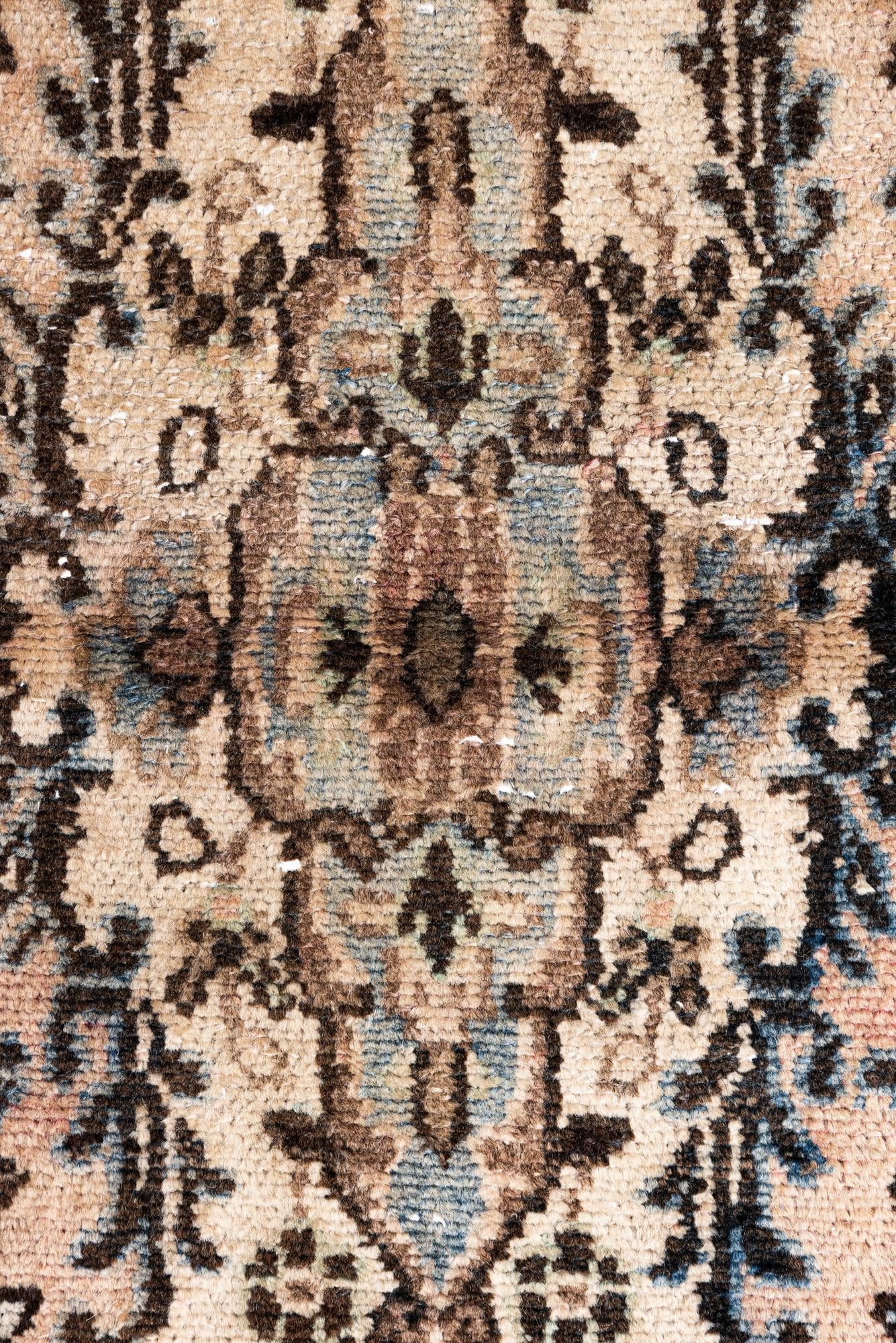 3' 7 x 9' 6 Hand Knotted Ultra Vintage Persian Wool Runner Rug