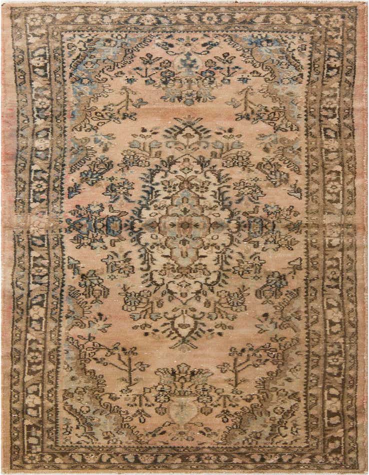 Primary image 3' 7 x 9' 6  Hand Knotted Ultra Vintage Persian Wool Runner Rug
