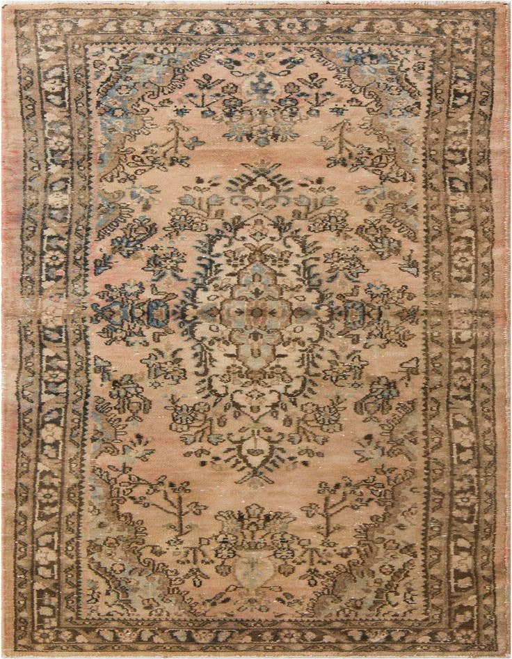 Detail image of 3' 7 x 9' 6 Hand Knotted Ultra Vintage Persian Wool Runner Rug