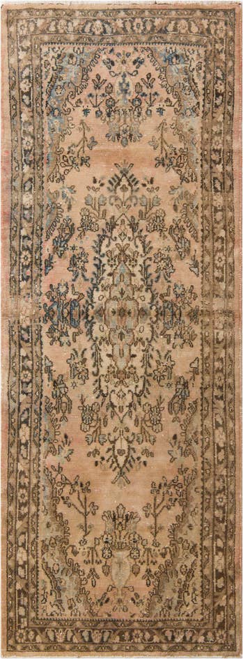 Detail image of 3' 7 x 9' 6 Hand Knotted Ultra Vintage Persian Wool Runner Rug
