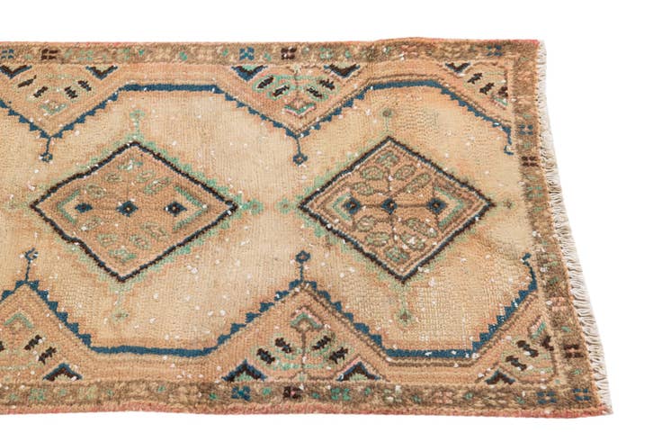 Detail image of 1' 7 x 8' 8 Hand Knotted Ultra Vintage Persian Wool Runner Rug