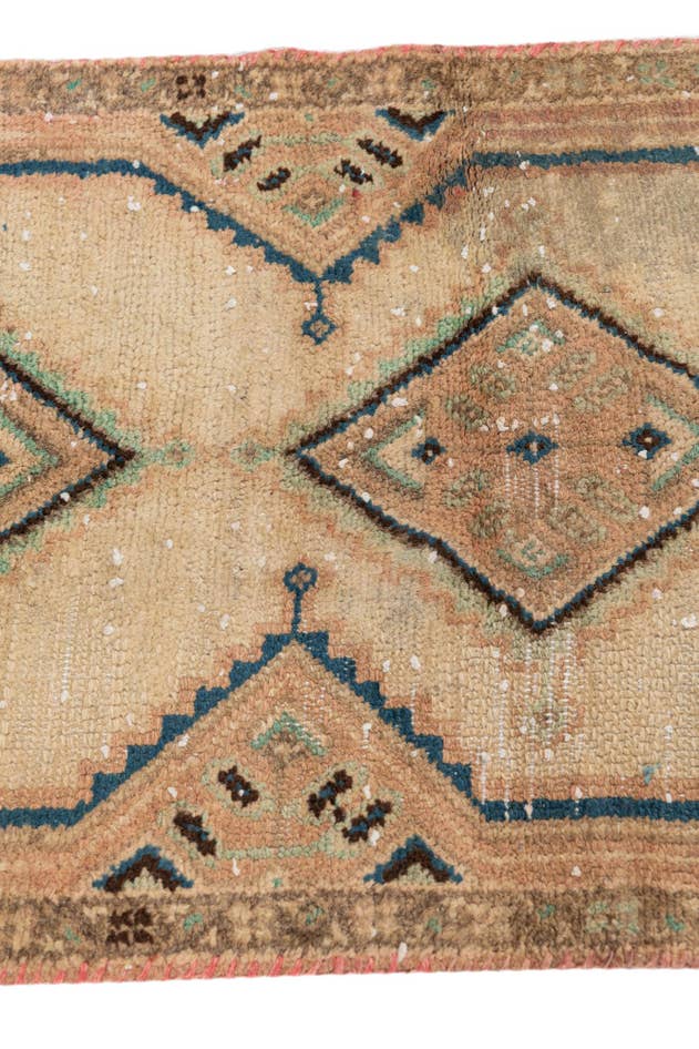 Detail image of 1' 7 x 8' 8 Hand Knotted Ultra Vintage Persian Wool Runner Rug