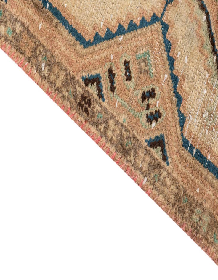 Detail image of 1' 7 x 8' 8  Hand Knotted Ultra Vintage Persian Wool Runner Rug