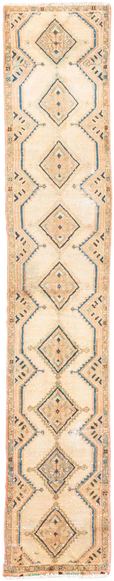 1' 7 x 8' 8 Hand Knotted Ultra Vintage Persian Wool Runner Rug