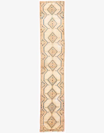 1' 7 x 8' 8 Hand Knotted Ultra Vintage Persian Wool Runner Rug