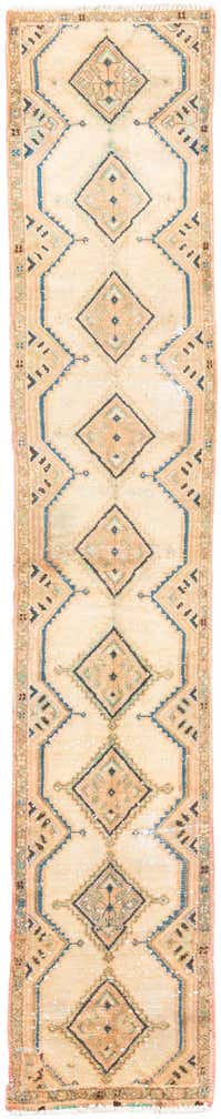1' 7 x 8' 8 Hand Knotted Ultra Vintage Persian Wool Runner Rug
