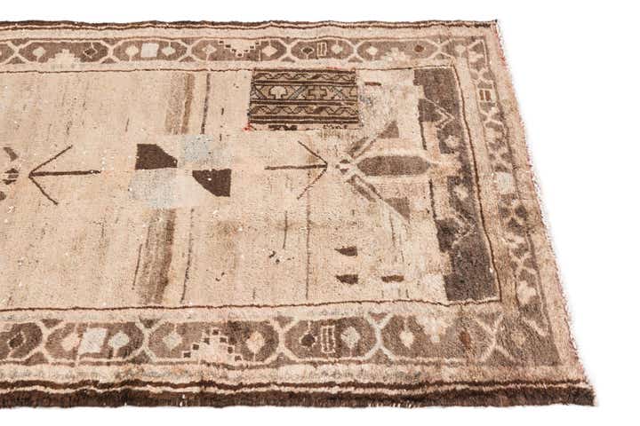 3' 6 x 9' 9 Hand Knotted Ultra Vintage Persian Wool Runner Rug