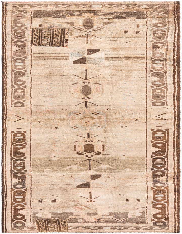 Primary image 3' 6 x 9' 9  Hand Knotted Ultra Vintage Persian Wool Runner Rug