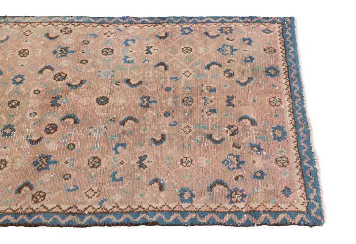 2' 4 x 8' 8 Hand Knotted Ultra Vintage Persian Wool Runner Rug