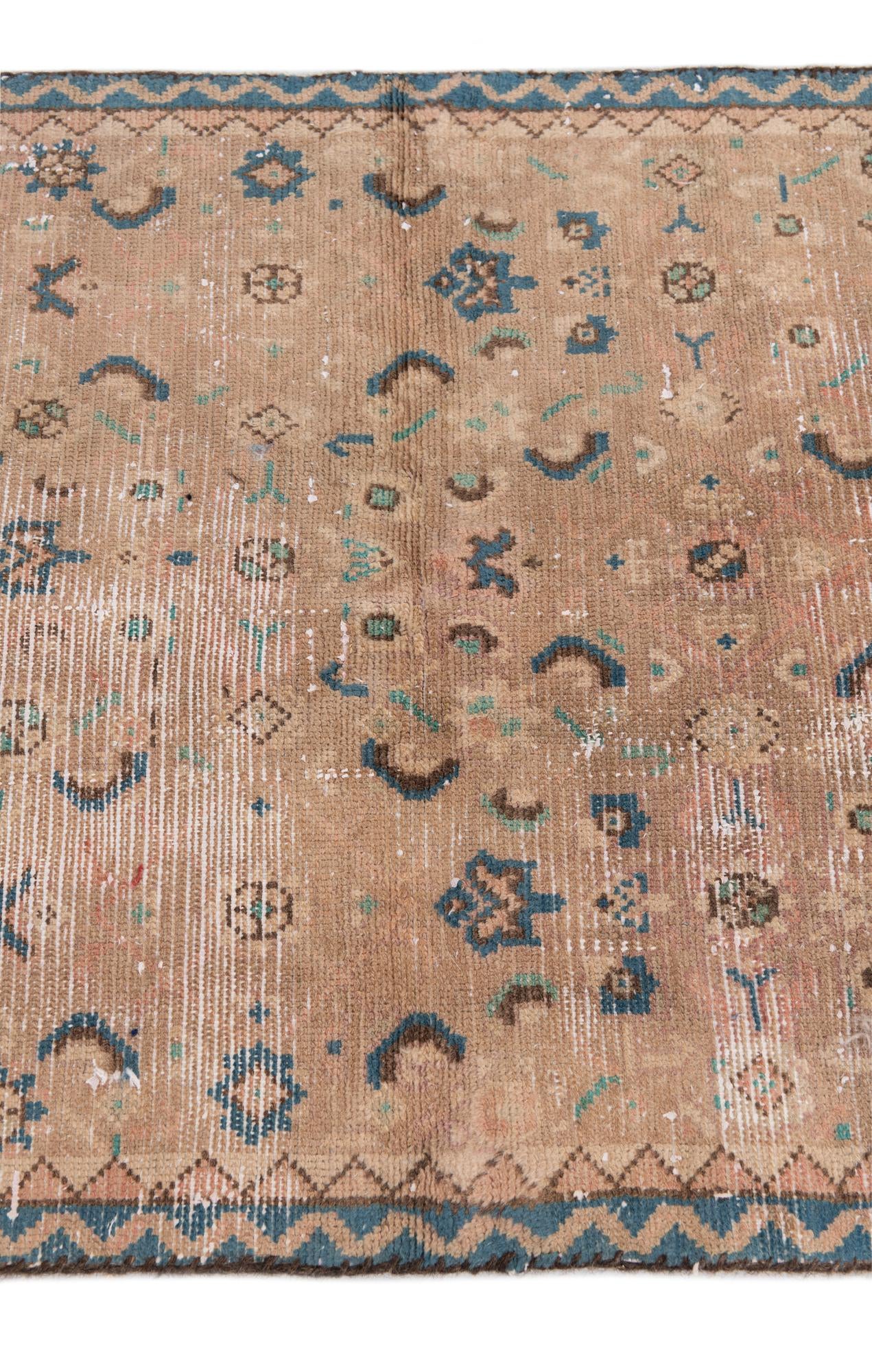 2' 4 x 8' 8 Hand Knotted Ultra Vintage Persian Wool Runner Rug