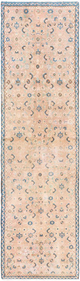 Detail image of 2' 4 x 8' 8 Hand Knotted Ultra Vintage Persian Wool Runner Rug
