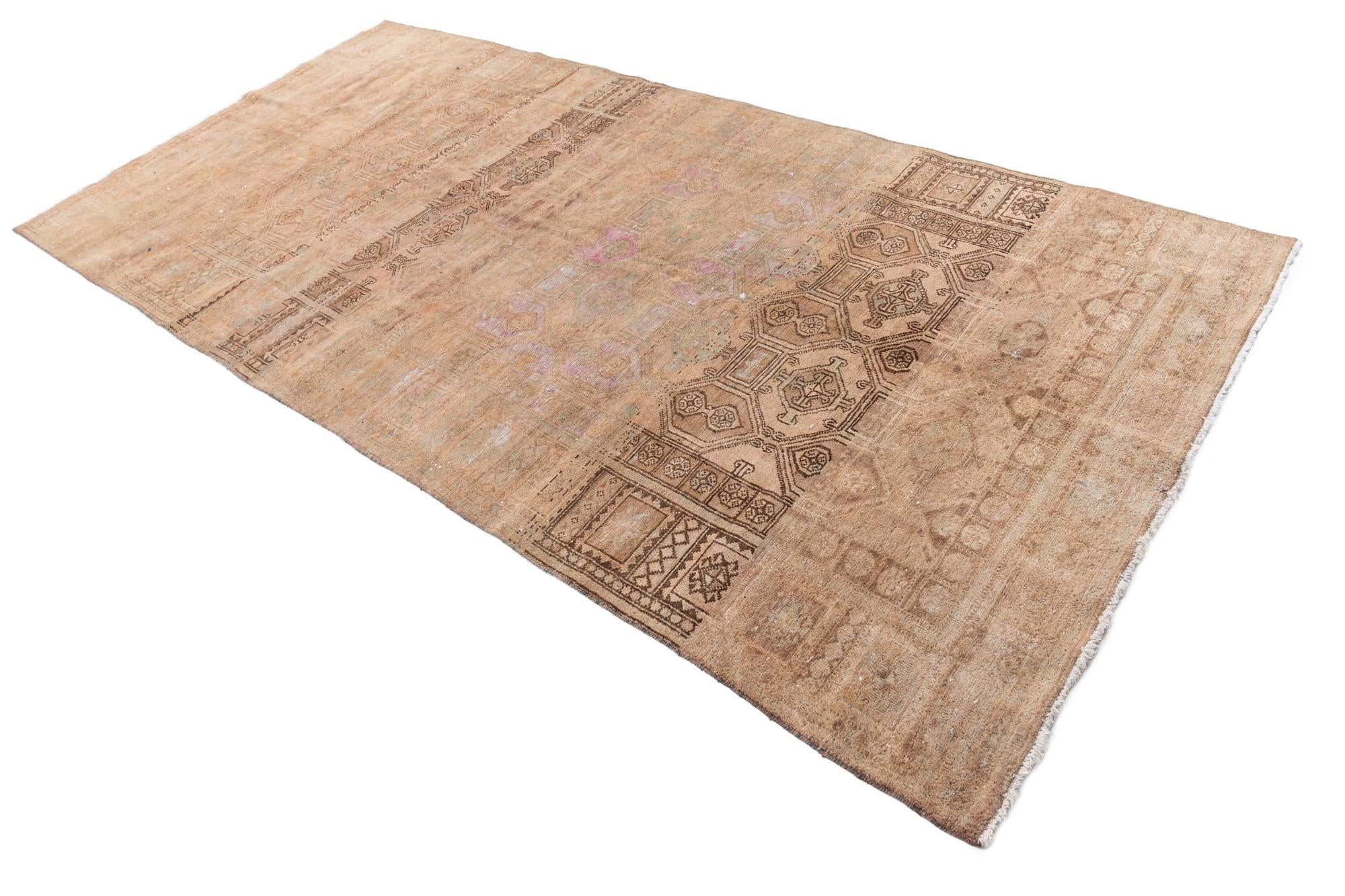 5' x 9' 10 Hand Knotted Ultra Vintage Persian Wool Runner Rug