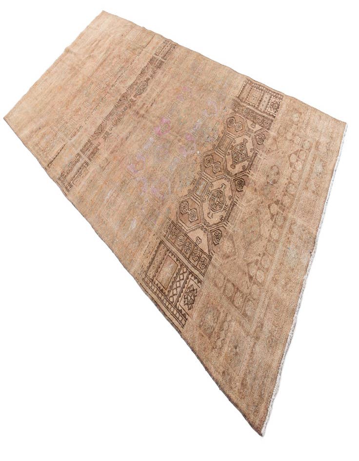 Detail image of 5' x 9' 10  Hand Knotted Ultra Vintage Persian Wool Runner Rug