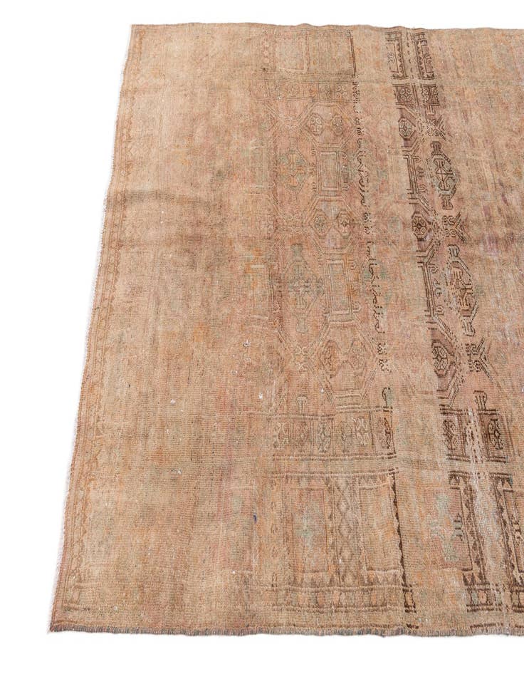 Detail image of 5' x 9' 10  Hand Knotted Ultra Vintage Persian Wool Runner Rug